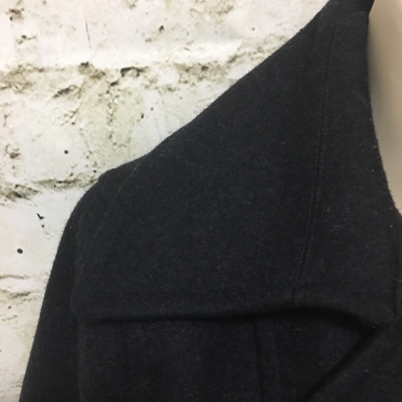 Giacca Charcoal Gray Wool Pea Coat - Picture 2 of 5